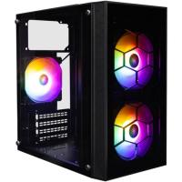 ������ 1STPLAYER FIREBASE X1 Black / mATX / 3x120mm LED fans / X1-BK-3F1