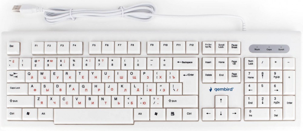 ���������� Gembird KB-8354U ����������, �������� ����, USB, ����: �����