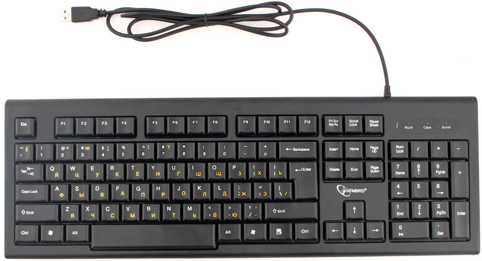 ���������� Gembird KB-8354U-BL ����������, �������� ����, USB, ����: ������