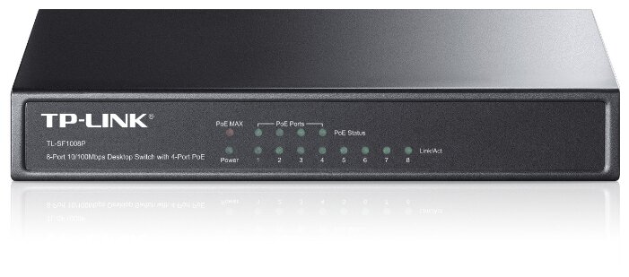 TP-Link TL-SF1008P ���������� 8-port 10/100M Desktop PoE Switch