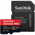 ����� ������ 32Gb MicroSD SanDisk Extreme Pro Class 10 + ������� (SDSQXCG-032G-GN6MA)