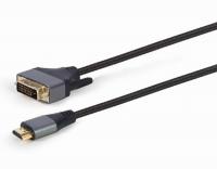 ������ HDMI-DVI Cablexpert  CC-HDMI-DVI-4K-6 4K, 19M/19M, 1.8�, single link, ����� (CC-HDMI-DVI-4K-6)