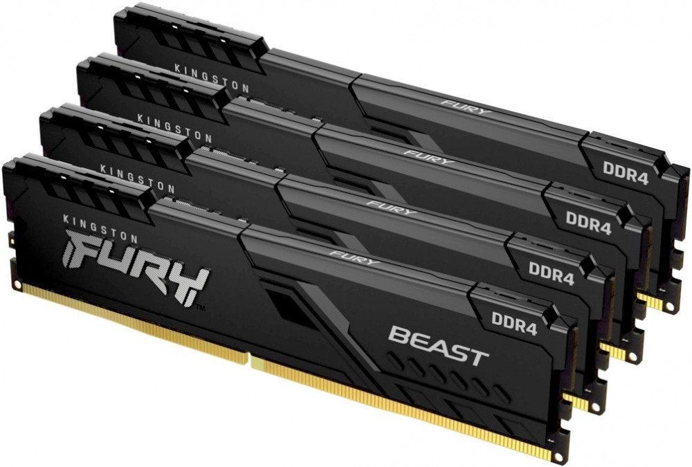 ����������� ������ 32Gb Kingston Fury Beast DDR4 3200MHz  (KF432C16BBK4/32) (4x8Gb KIT)