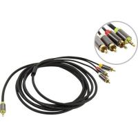 AV ������-���������� Jack 3.5 4 ��� --> 3xRCA Telecom TAV4545M-3M 3 �����