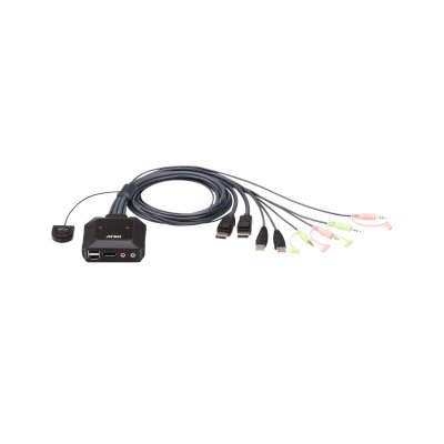 ������������� KVM ATEN (CS22DP-AT) KVM,  1 user USB+DisplayPort+AUDIO =>  2 cpu USB+DisplayPort+AUDIO, �� ����.������� USB 2x1.2�., 2560x1600, ������