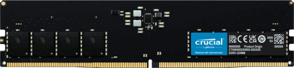 ����������� ������ 16Gb DDR5 4800MHz Crucial 16 ��, DDR5, 38400 ��/�, CL40, 1.1 � CT16G48C40U5