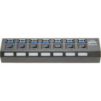 USB ��� 5BITES HB37-303PBK, BLACK