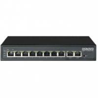 ���������� OSNOVO SW-21000/A(120W) Passive PoE 8�10/100 Base-T+ 2�10/100 Base-T Uplink, �� 30W �� ����