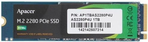 ���������� SSD 1Tb Apacer AS2280P4U (AP1TBAS2280P4U-1) ���������� SSD, M.2, 1000 ��, PCI-E x4, NVMe, ������: 3500 ��/���, ������: 3000 ��/���