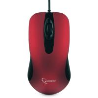 Gembird MOP-400-R ������� USB {����, ��������� ����, 2 ������+������ ������, 1000 DPI, soft-touch, ������ 1.45�, �������}	