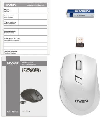 ������������ ���� SVEN RX-425W ����� (5+1��. 800-1600DPI, �����)