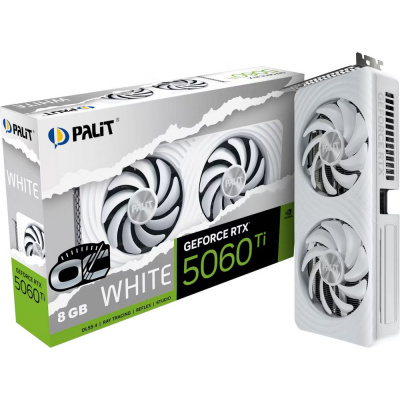 ���������� Palit NVIDIA GeForce RTX 5060 Ti White OC 8Gb (NE7506TU19P1-GB2062M), Ret 