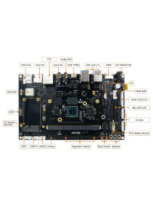 ����� ���������� Myir MYD-JX8MQ6-8E2D-130-E i.MX8M, MIMX8MQ6CVAHZAB, 2GB LPDDR4, 8GB eMMC {10}