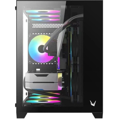 ������ MiniTower FORMULA (AEROCOOL) CRYSTAL Z5 black (mATX, ��� ��, 2xUSB Type-A+USB Type-C) (Crystal Z5 Black)