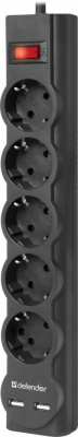 ������� ������ Defender DFS 755 5,0 �, 5 �������, 2xUSB 2.1A, ������