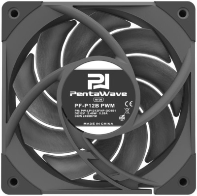 ���������� ��� ������� PentaWave PF-P12B PWM / 120mm 4 pin Magnetic FDB 500-2400rpm 75CFM 34.6dBA/ Black