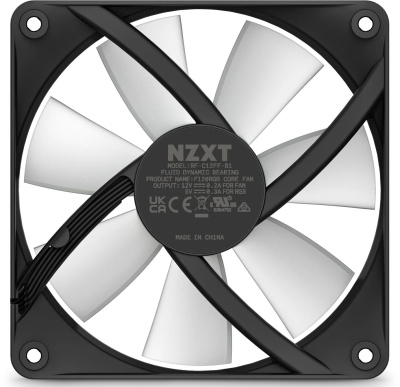 ����� ��� ������� ��/ Case Cooler NZXT F120 RGB Core (120x120x25mm, 4-pin PWM, RGB, 78.86CFM, 33.88dBA, 1800RPM, Black)