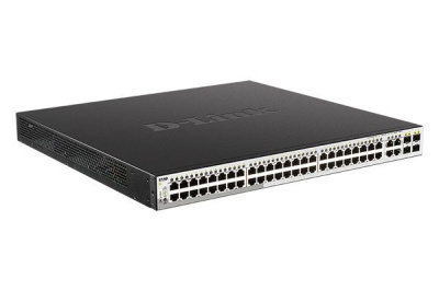 ������������� L2 PoE-���������� D-Link DGS-1210-52MP/F4A PROJ, 48x1000Base-T, 4�Combo 1000Base-T/SFP (48 ������ PoE 802.3af/at, PoE-������ 370 ��)
