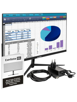 ������� 23.8" ExeGate ProSmart EH2407A {IPS 1920x1080 100Hz 3-5ms 16:9 250cd 1000:1 178/178 D-Sub HDMI2.0 DisplayPort 2x3W VESA} [EX299033RUS]