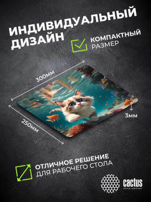 ������ ��� ���� Cactus Fish Cat ������� 300x250x3�� (CS-MPC-D15M)