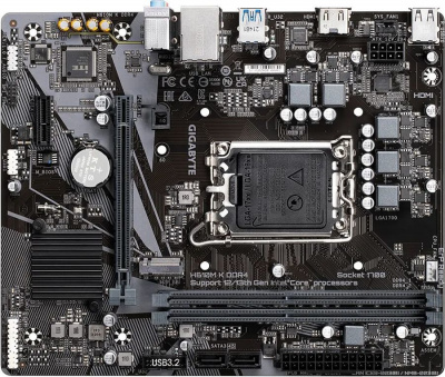 ����������� ����� Gigabyte H610M K DDR4 Soc-1700 Intel H610 2xDDR4 mATX AC`97 8ch(7.1) GbLAN+VGA+HDMI