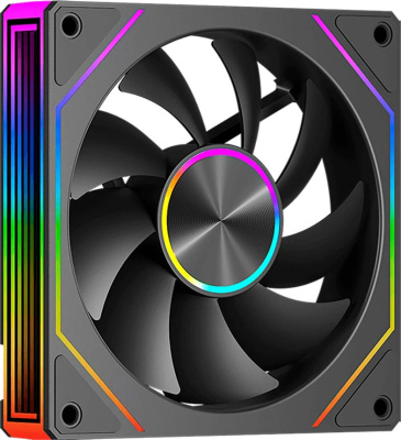 ����� ��� �������/ Case Cooler PCCooler FG120 ARGB BK (120x120x25mm, 4-pin PWM, ARGB, 54CFM, 28.4dBA, 1800RPM, Black)