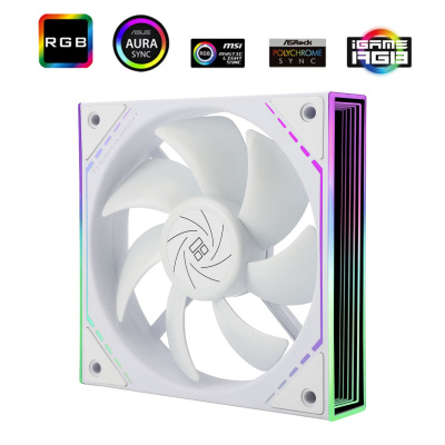 Thermalright TL-M12W White- 120mm 1 �e�������� ��� �������, 1500 ��/���, 47.6 CFM, 23.2 ��, 4-pin PWM