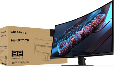 ������� 31.5" Gigabyte GS32QCA EU VA 2560x1440, 180Hz, 1ms, Black  (20VM0-GS32QCABM-2EUR)