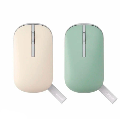 Asus Marshmallow MD100 White/Green (90XB07A0-BMU0B0) ���� ����������, ������������ (Bluetooth + ����������), 1600 dpi, USB, ����: �����, ������