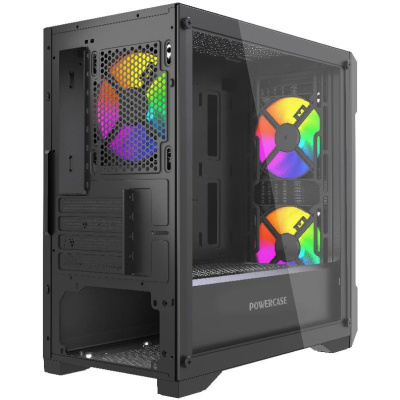 ������ Powercase Mistral Micro X3B ARGB Black  (CMMXB-A3)