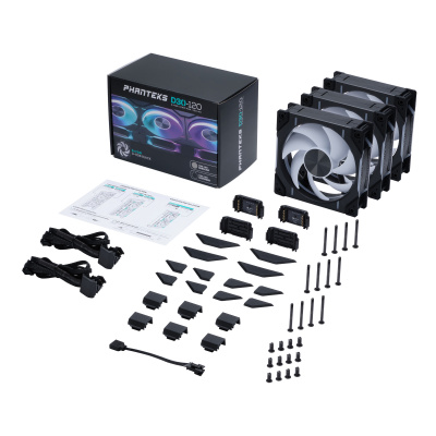 �������� ������������ PHANTEKS D30 DRGB Black (3��.) 120x120x30�� (PWM, 10��./���, 250-2000 ��/���, 30.2dBa) / PH-F120D30_DRGB_PWM_BK01_3P_RU