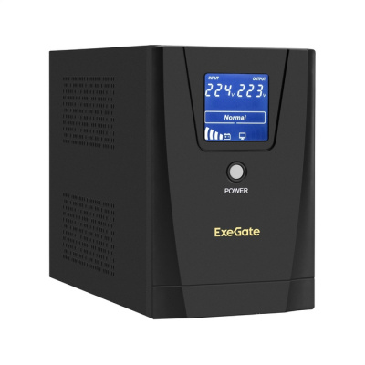 ��� ExeGate SpecialPro Smart LLB-1600.LCD.AVR.2SH.3C13 1600VA/950W, LCD, AVR, 2*Schuko+3*C13, �����.������, ������������� ������, Black