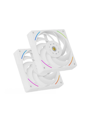 ����� Thermalright Phantom Spirit 120 Digital SNOW (4-pin PWM, LED temp., 160mm, Ni/CU, 7x6mm, ARGB, 2x120mm, 69CFM, 27dBA, 2150RPM, S: 1851, 1700, 1200, 115X, AM5, AM4, white)