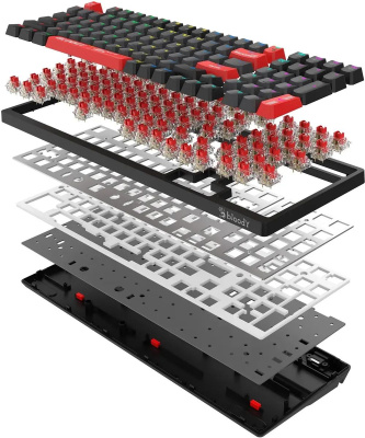 ���������� A4Tech Bloody WS98 Black ������������ (BT/Radio), ������������, ������������� BLMS Red Plus, �������� ����, ��������� ������, USB