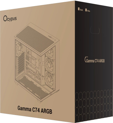 ������ �� Case Ocypus Gamma C74 BK ARGB, Midi-Tower, ��� �� (Gamma-C74-BKD400XX-GL)