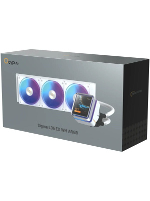 ��� Ocypus Sigma L36 EX WH ARGB, 360mm, LCD Pump 3.95" IPS, 3x120mm ARGB fans, LGA115X/1200/1700/18XX, AM4/AM5