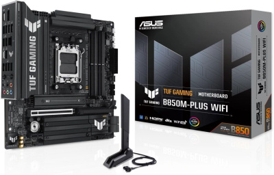 ����������� ����� ASUS TUF GAMING B850M-PLUS WIFI, SocketAM5, AMD B850, mATX, Ret 90MB1IY0-M0EAY0