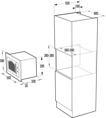 ������������� ���� Gorenje BM235CLI 23�. 800�� �������� ����� (������������)