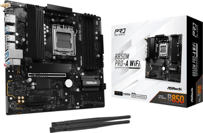 ����������� ����� Asrock B850M PRO-A WIFI, SocketAM5, AMD B850, mATX, Ret