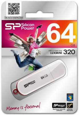 ������ USB 64GB Silicon Power Luxmini 320 SP064GBUF2320V1W �����
