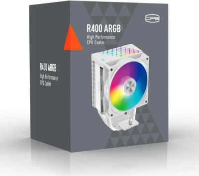 ����� ��� ���������� PcCooler R400 WH ARGB Soc-AM5/AM4/1151/1200/1700 ����� 4-pin Al+Cu 180W Ret (R400-WHAWYX-US)