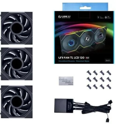 ���������� ��� ������� Lian-Li Uni Fan TL LCD 120 LCD ARGB 120�120x28 ������ 7-pin 27�� (����.:3��) (G99.12TLLCD3B.00) Ret