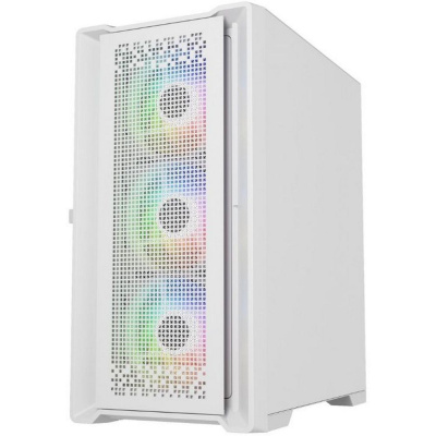 ������ Powercase ByteFlow Micro White, Tempered Glass, 4� 120mm ARGB fans, ARGB HUB, �����, mATX  (CAMBFW-A4)