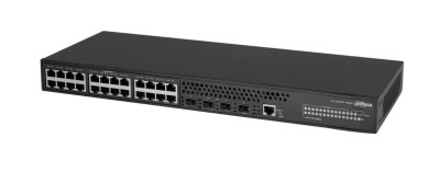 DAHUA 28-�������� ����������� ����������, ������� L3�����: 24 RJ45 10/100/1000����/�, 4 SFP+ 1000/10000����/�(uplink); �������: 100~240�(AC); �����������: �� 6��