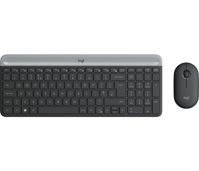 �������� (���������� + ����) Logitech Slim Wireless Keyboard and Mouse Combo MK470 GRAPHITE