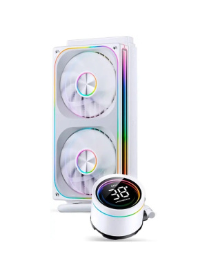 �������� �������� ���������� JONSBO TH-240 White LGA 1700/1200/115X/AM5/AM4 (TDP 260W, ARGB FAN and PUMP, PWM, DUAL FAN 120mm, �����) RET