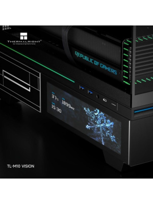 ������ Thermalright M10 Vision FAN4-C, Mini-Tower, TG, LCD, 4x120mm ARGB, 2xUSB-A 3.0, 1xUSB Type-C, mATX, mITX Black