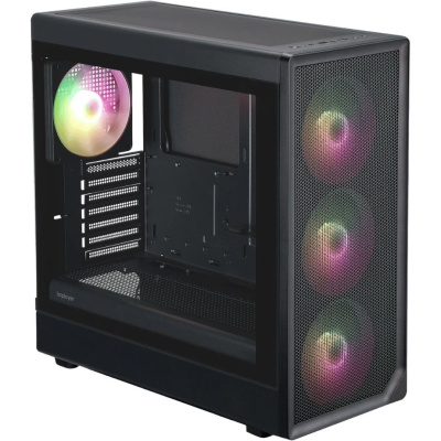 ������ 1STPLAYER AU8 ARGB Black / E-ATX / 4x140mm ARGB fans / AU8-BK-4FE7-14