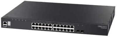 ���������� Edge-corE ECS4620-28P Edge-corE 24 x GE + 2 x 10G SFP+ ports + 1 x expansion slot (for dual 10G SFP+ ports) L3 Stackable Switch, w/ 1 x RJ45 console port, 1 x USB type A storage port, RPU connector, Stack up to 4 units,PoE Budget max. 410W