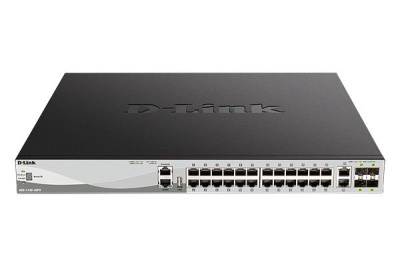 ����������� L3 PoE-���������� D-Link DGS-3130-30PS/B1A, ����., 24x1000Base-T, 2x10GBase-T, 4x10GBase-X SFP+